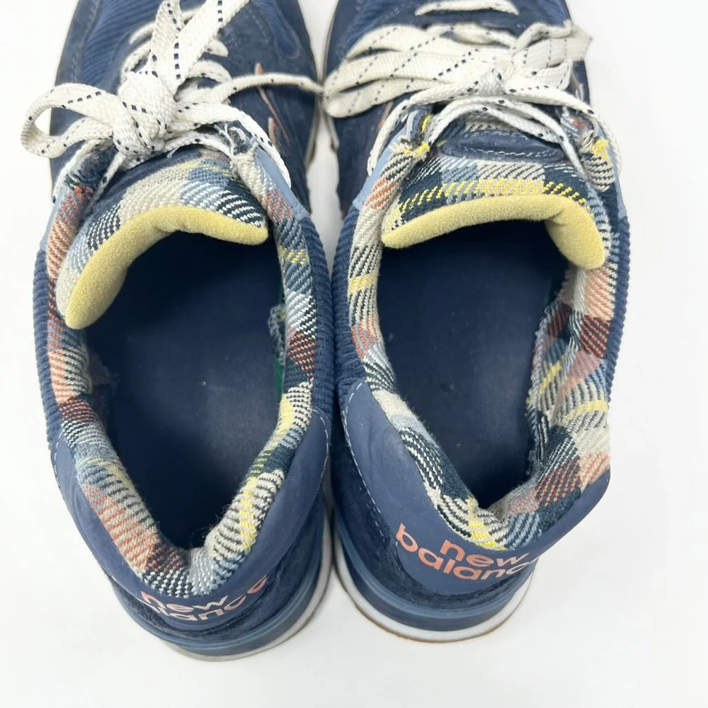 New‎ Balance 574 'Dark Blue Plaid' Mens Size 10 Corduroy Plaid Flannel Sneakers
